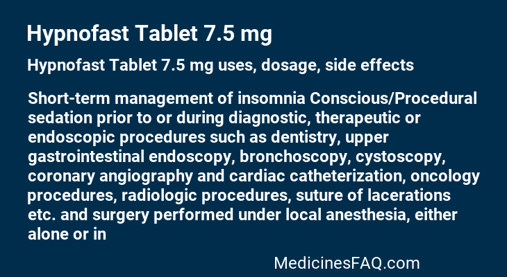 Hypnofast Tablet 7.5 mg