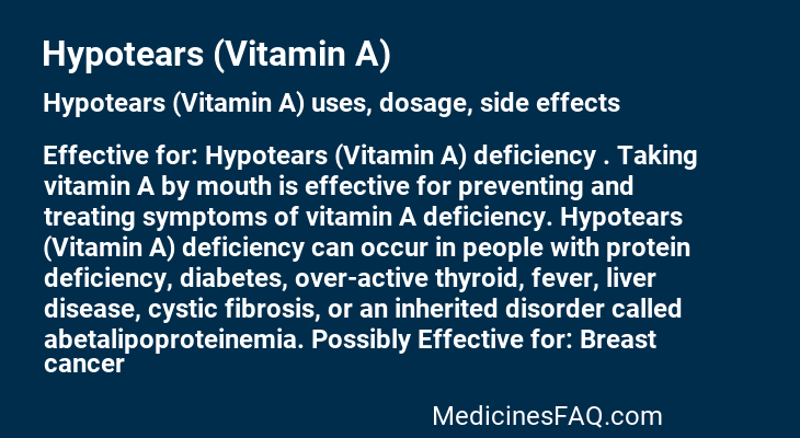 Hypotears (Vitamin A)
