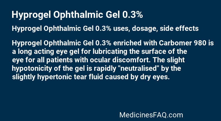 Hyprogel Ophthalmic Gel 0.3%