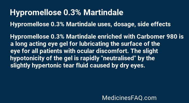 Hypromellose 0.3% Martindale