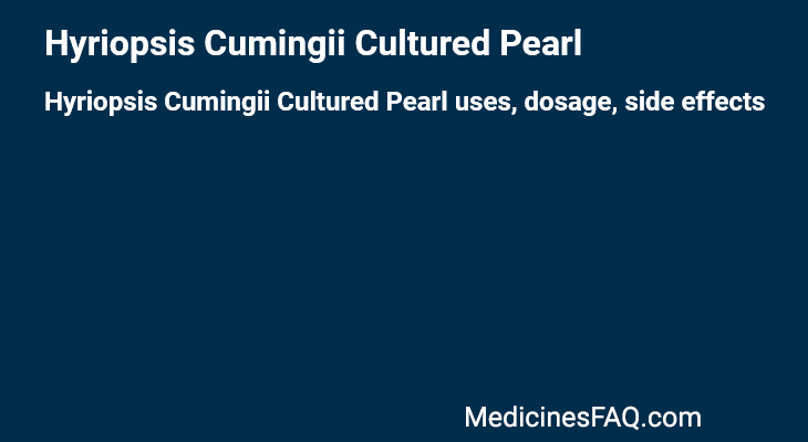 Hyriopsis Cumingii Cultured Pearl