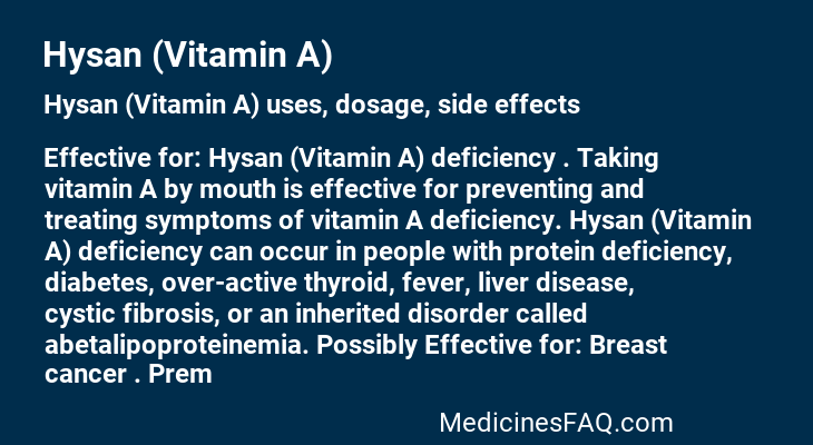 Hysan (Vitamin A)