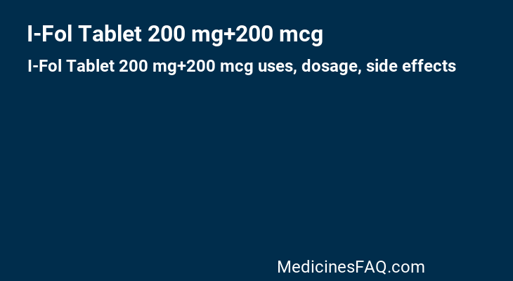 I-Fol Tablet 200 mg+200 mcg