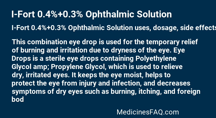 I-Fort 0.4%+0.3% Ophthalmic Solution