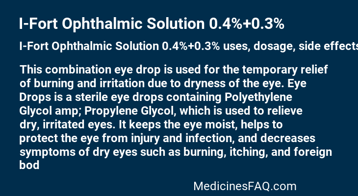 I-Fort Ophthalmic Solution 0.4%+0.3%