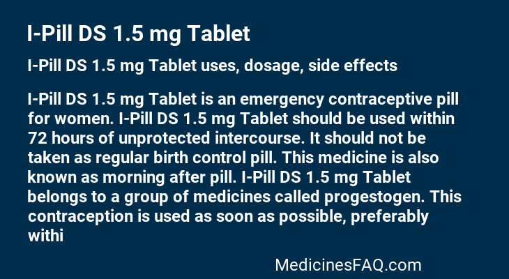 I-Pill DS 1.5 mg Tablet