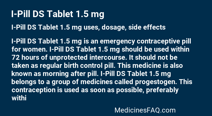 I-Pill DS Tablet 1.5 mg