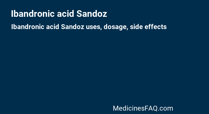 Ibandronic acid Sandoz