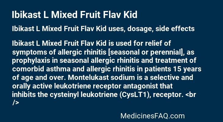Ibikast L Mixed Fruit Flav Kid
