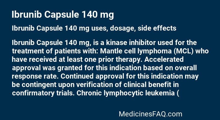 Ibrunib Capsule 140 mg