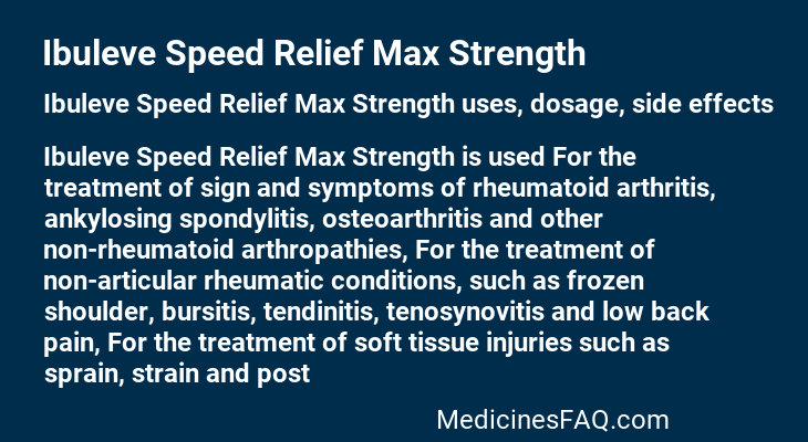 Ibuleve Speed Relief Max Strength