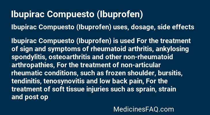 Ibupirac Compuesto (Ibuprofen)