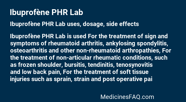 Ibuprofène PHR Lab