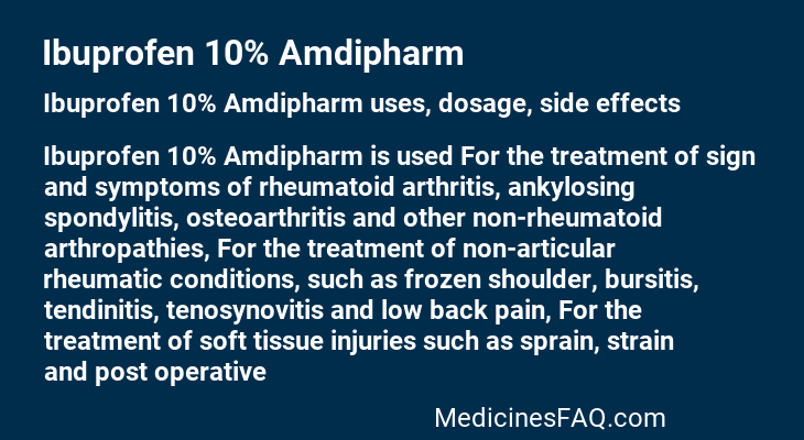 Ibuprofen 10% Amdipharm