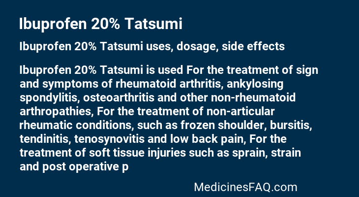 Ibuprofen 20% Tatsumi