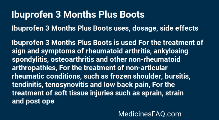 Ibuprofen 3 Months Plus Boots