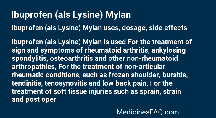 Ibuprofen (als Lysine) Mylan