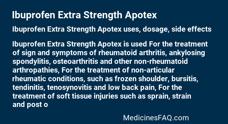 Ibuprofen Extra Strength Apotex