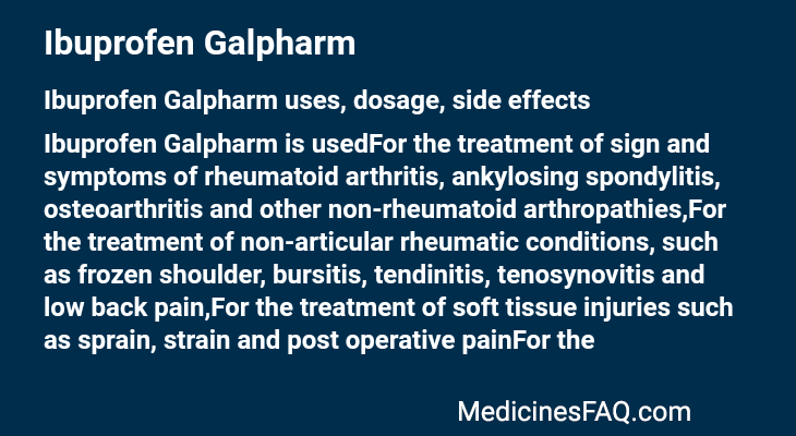 Ibuprofen Galpharm