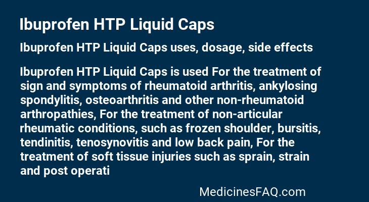 Ibuprofen HTP Liquid Caps