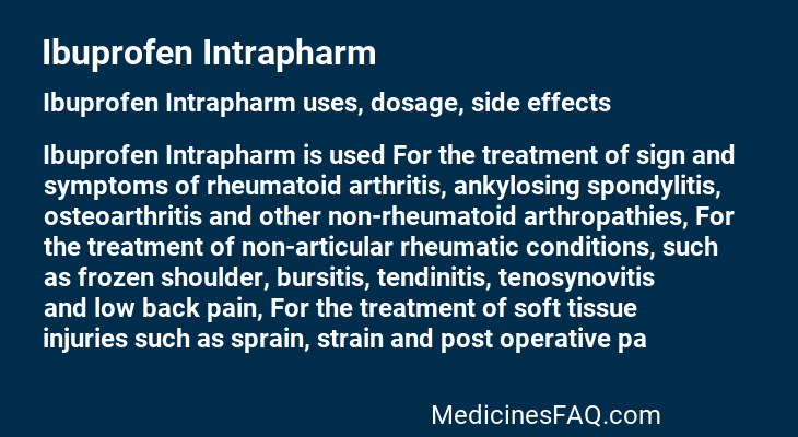 Ibuprofen Intrapharm