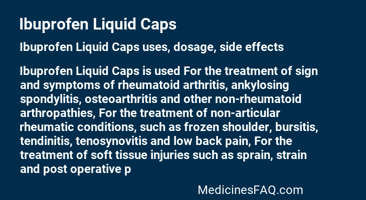 Ibuprofen Liquid Caps