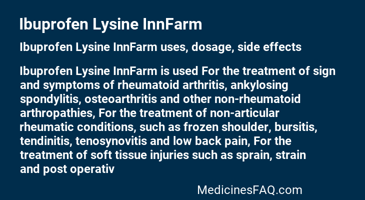 Ibuprofen Lysine InnFarm