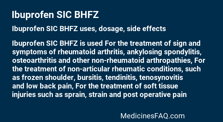 Ibuprofen SIC BHFZ