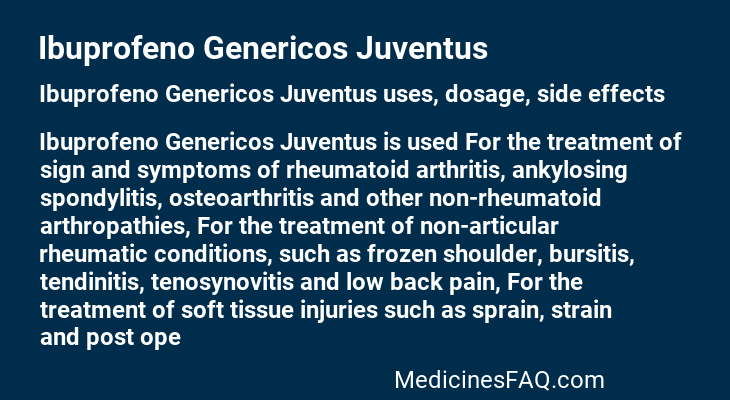 Ibuprofeno Genericos Juventus