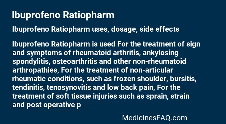 Ibuprofeno Ratiopharm