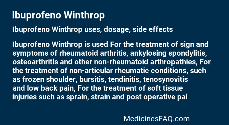 Ibuprofeno Winthrop