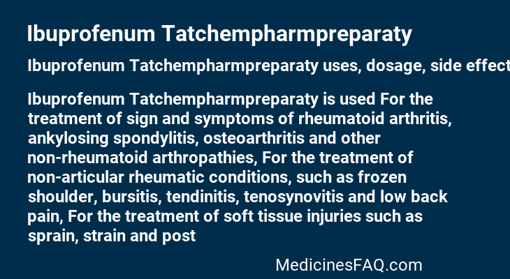 Ibuprofenum Tatchempharmpreparaty