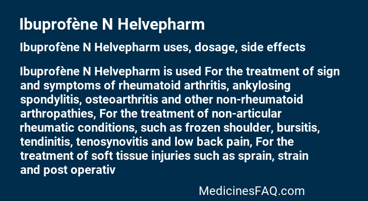 Ibuprofène N Helvepharm