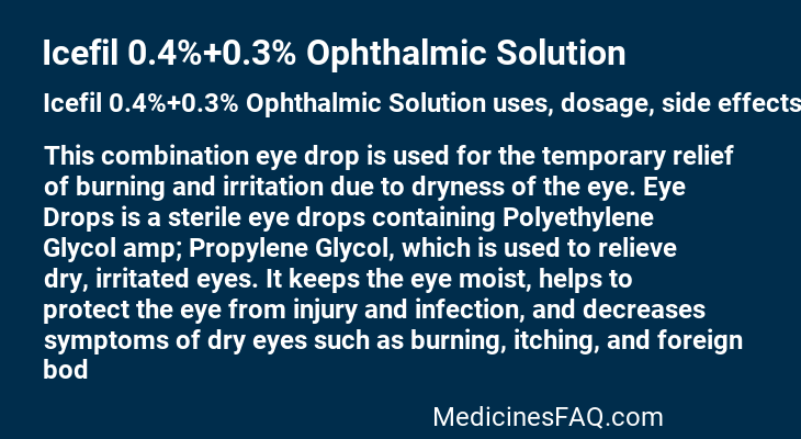 Icefil 0.4%+0.3% Ophthalmic Solution