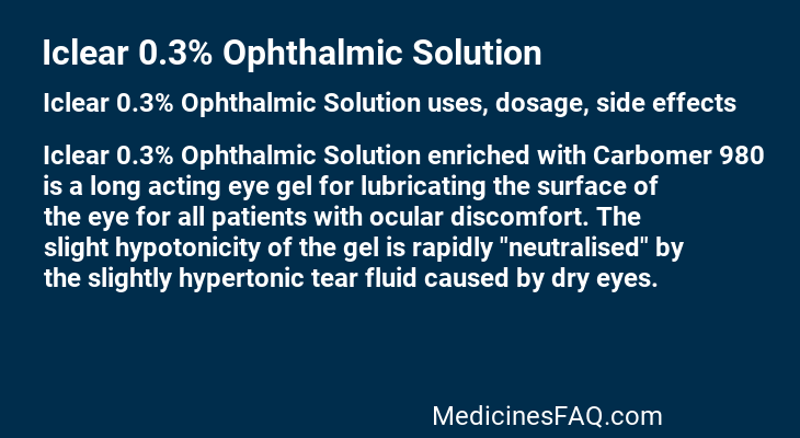 Iclear 0.3% Ophthalmic Solution