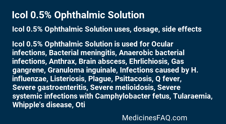 Icol 0.5% Ophthalmic Solution