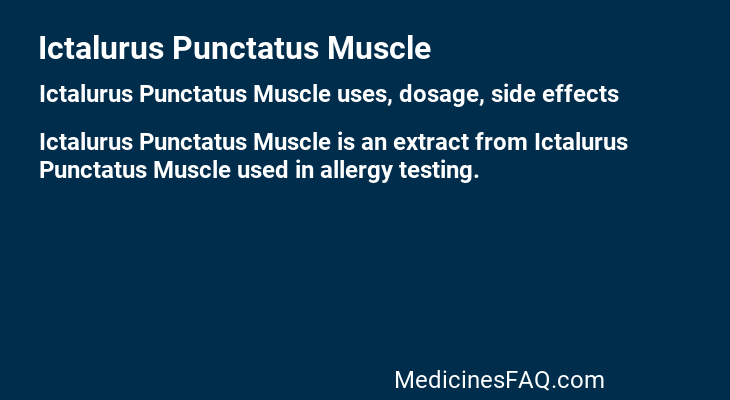 Ictalurus Punctatus Muscle