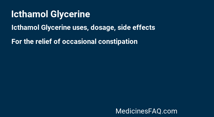 Icthamol Glycerine