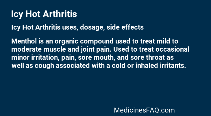 Icy Hot Arthritis