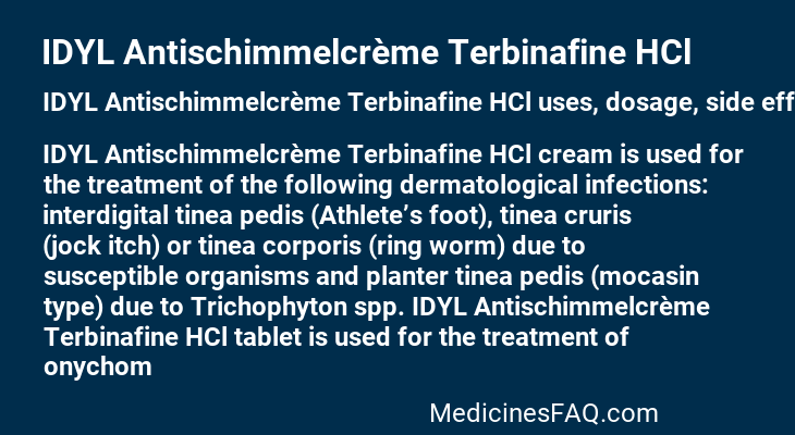 IDYL Antischimmelcrème Terbinafine HCl