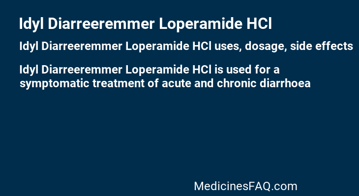 Idyl Diarreeremmer Loperamide HCl