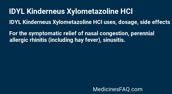 IDYL Kinderneus Xylometazoline HCl