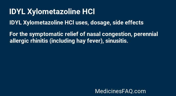 IDYL Xylometazoline HCl