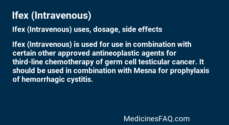 Ifex (Intravenous)