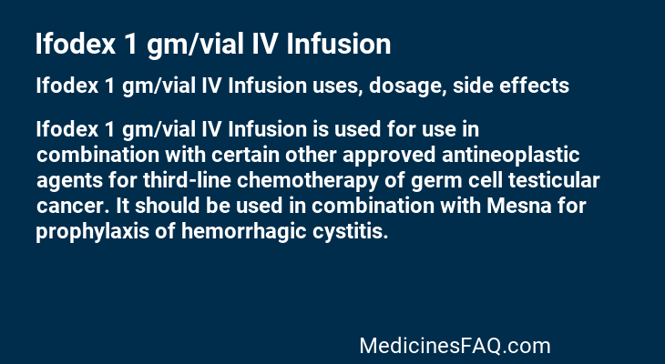 Ifodex 1 gm/vial IV Infusion