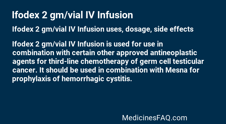 Ifodex 2 gm/vial IV Infusion