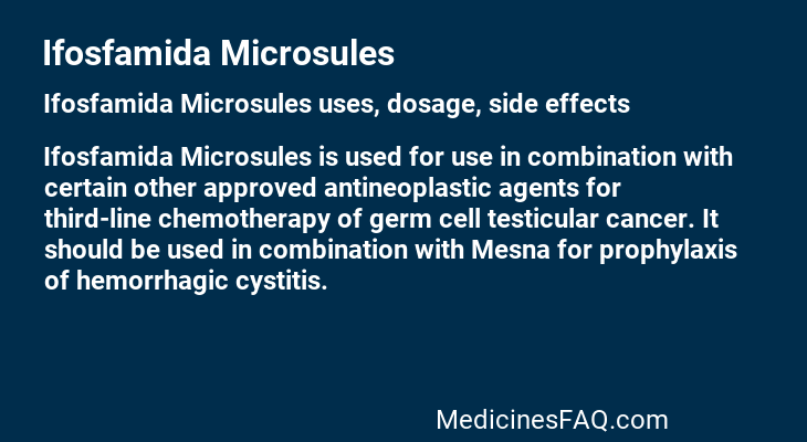 Ifosfamida Microsules
