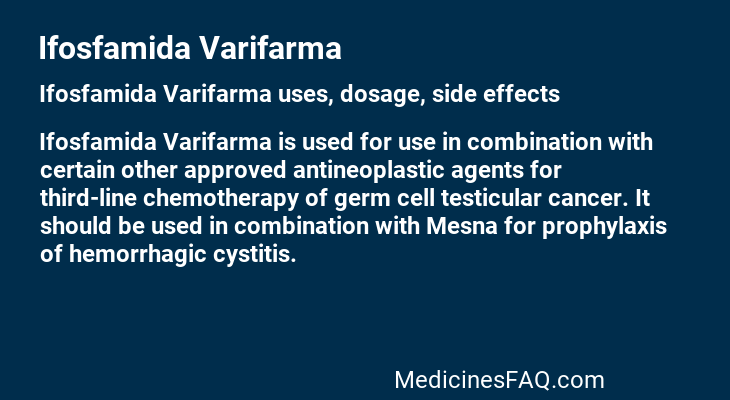 Ifosfamida Varifarma