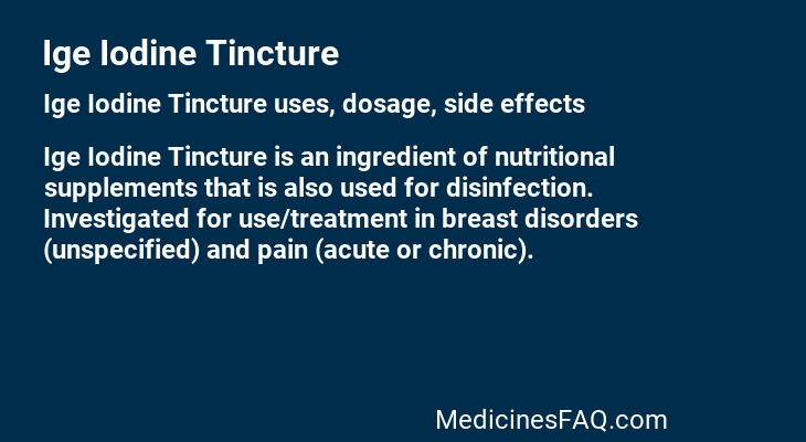 Ige Iodine Tincture