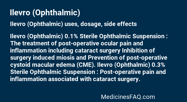 Ilevro (Ophthalmic)